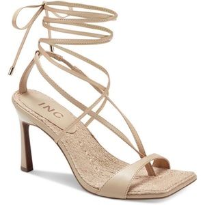 INC Rattan Lined Thong Ankle Tie Pimps Size 11